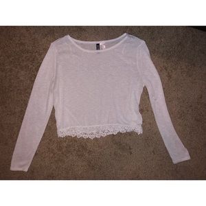 h&m *sheer* crop top